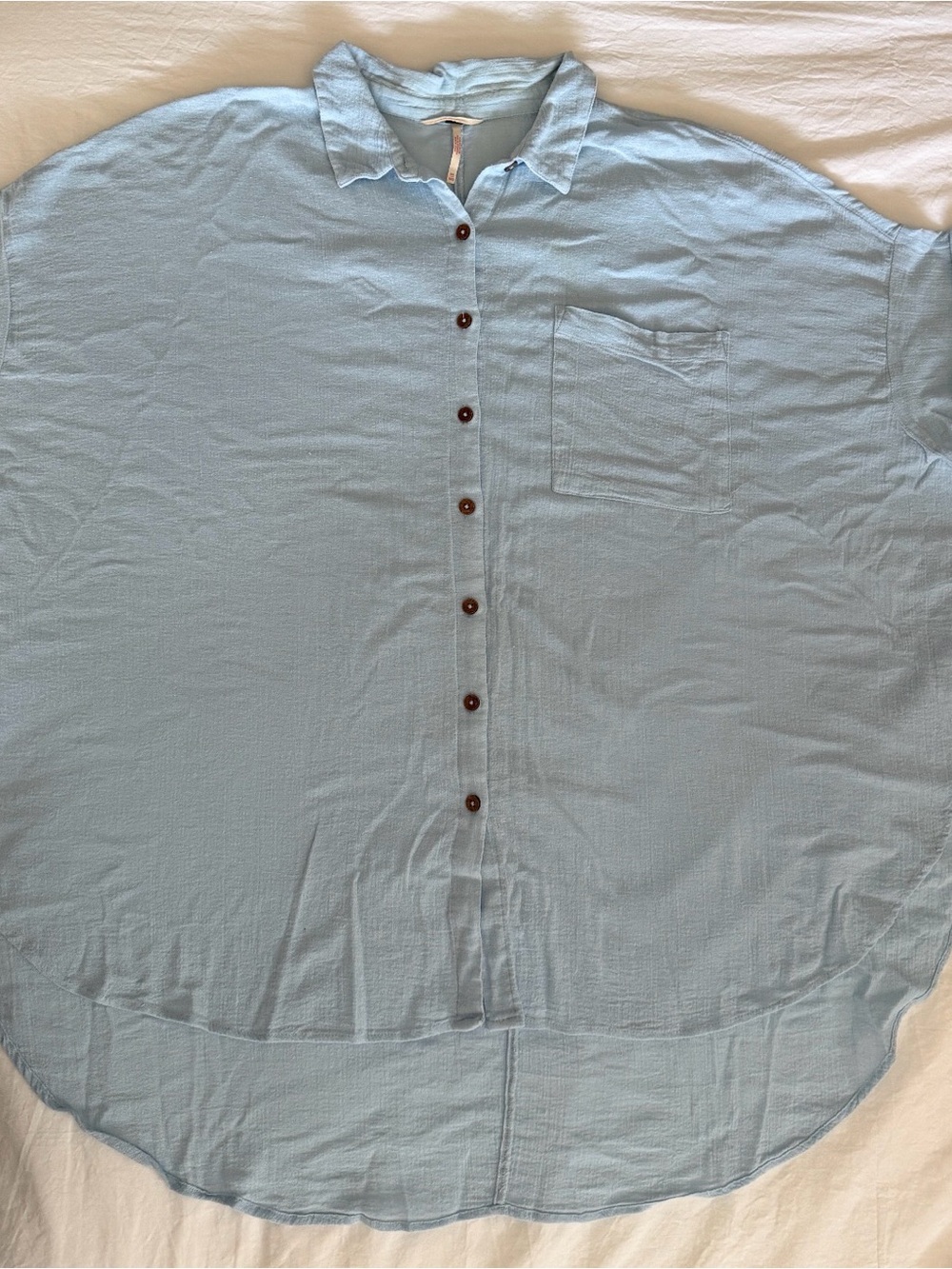Free People 100% Cotton Light Weight Tunic with Chest Pocket MED/LRG